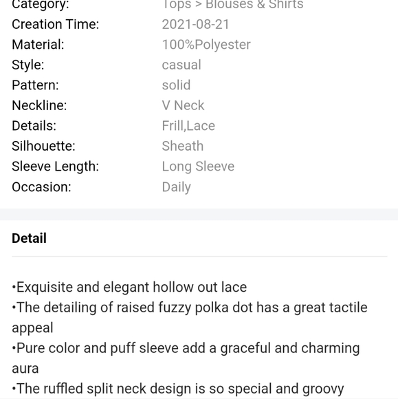 β€οΈπHPπNew Ruffled Swiss Dot Split Neck Ruffle Babydoll Blouse - Picture 13 of 16